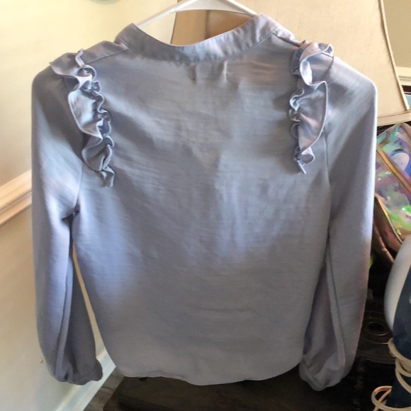 Baby blue long sleeve casual shirt - Picture 3 of 3